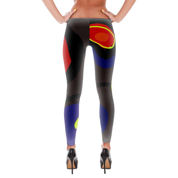 Puzzled in a Pool of Thought, Leggings by Susan Fielder Art