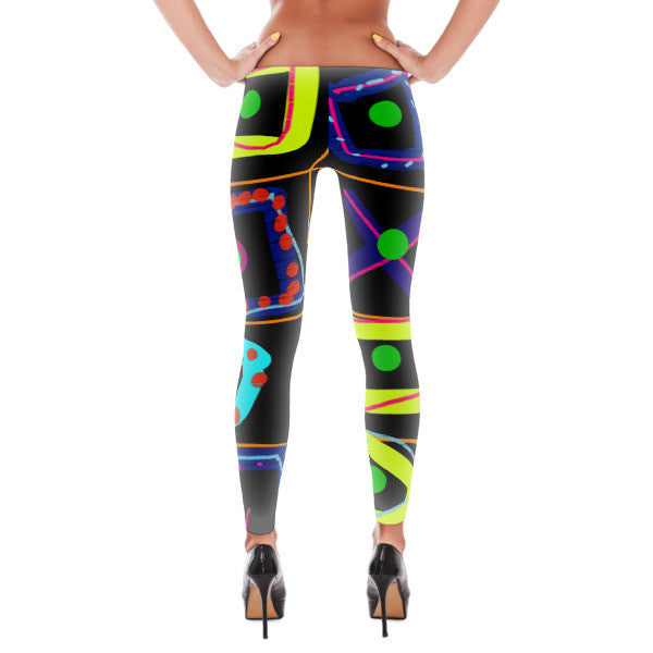 Tic Tac No, Leggings by Susan Fielder Art