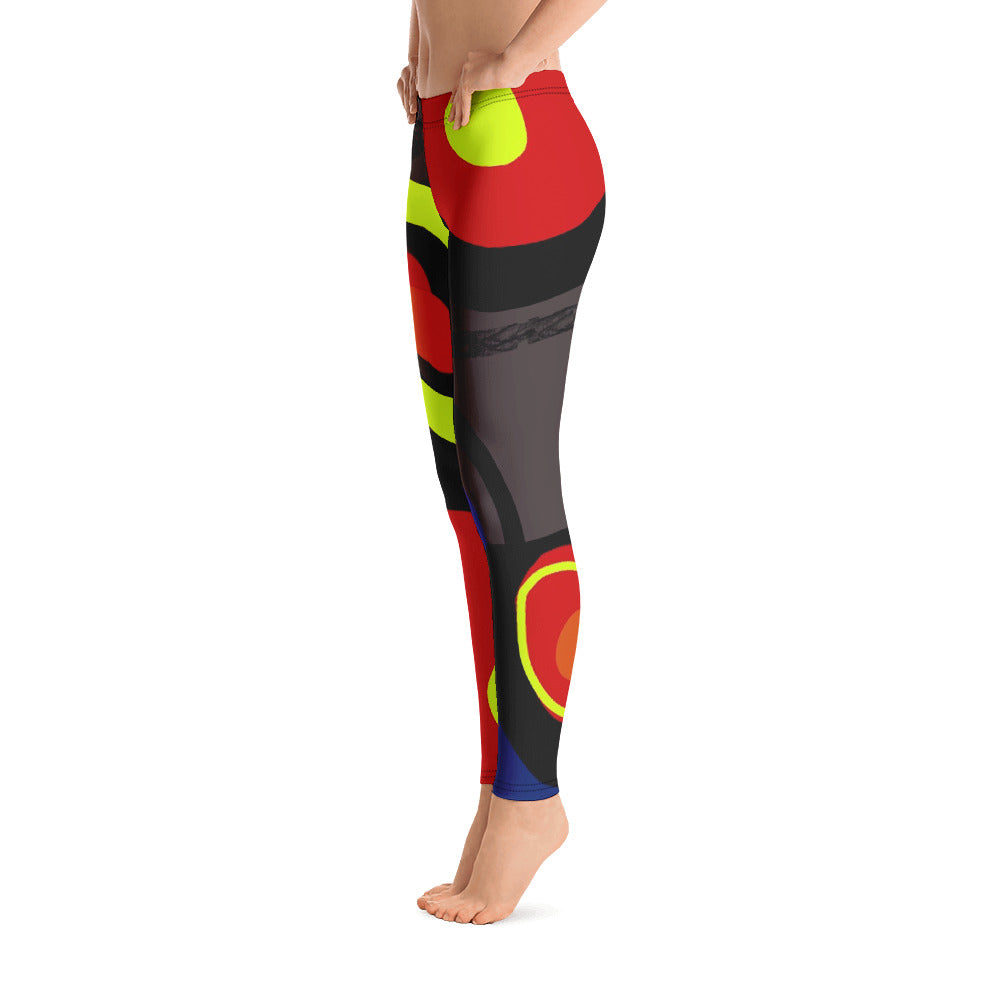 Puzzled in a Pool of Thoughts Leggings by Susan Fielder Art