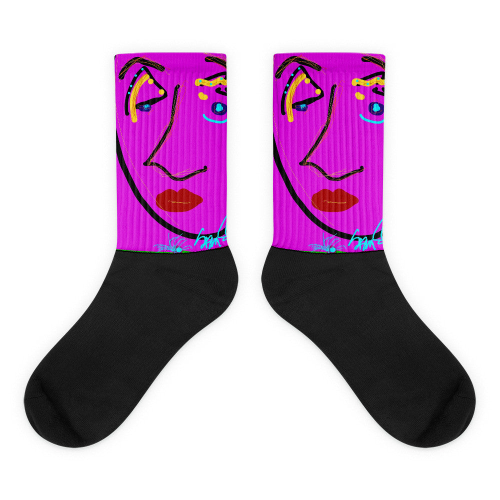 Broken Hearted socks by Susan Fielder Art