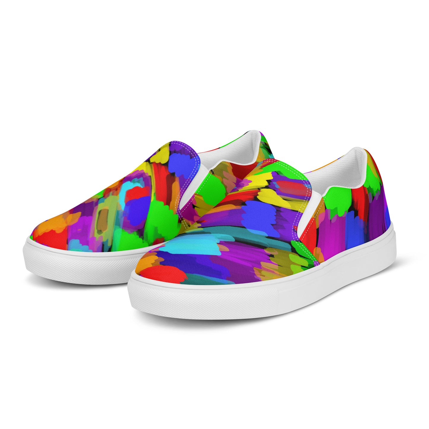 Pouring Rainbows Women’s slip-on canvas shoes