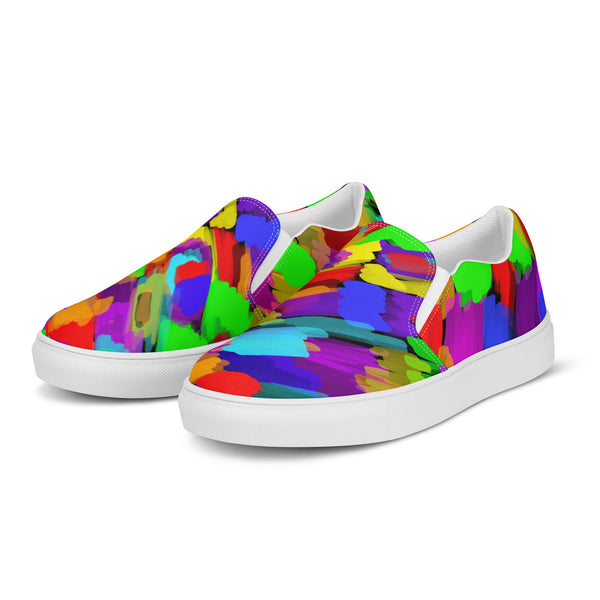 Pouring Rainbows Women’s slip-on canvas shoes