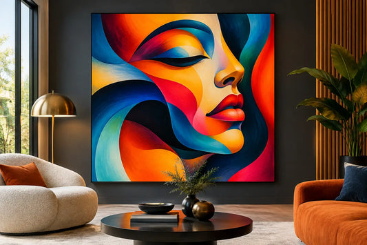 Abstract Face Wall Art That Holds a Room