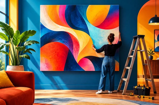 How to Hang Oversized Canvas with Confidence
