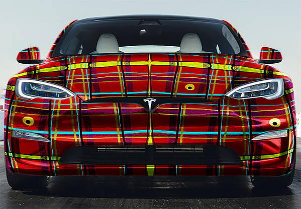 iPlaid Tesla - Art Print