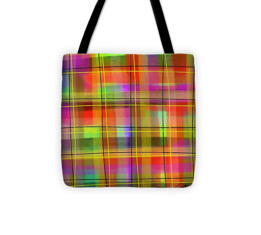 Neon Plaid - Tote Bag