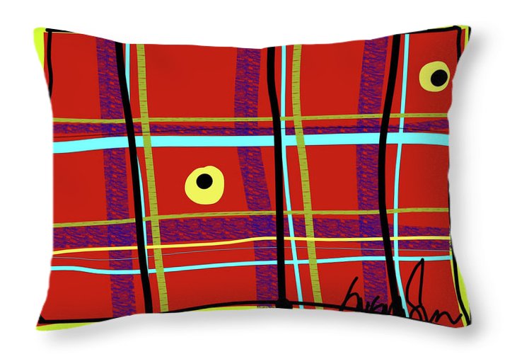 iPlaid in Memoriam of Steve Jobs - Throw Pillow