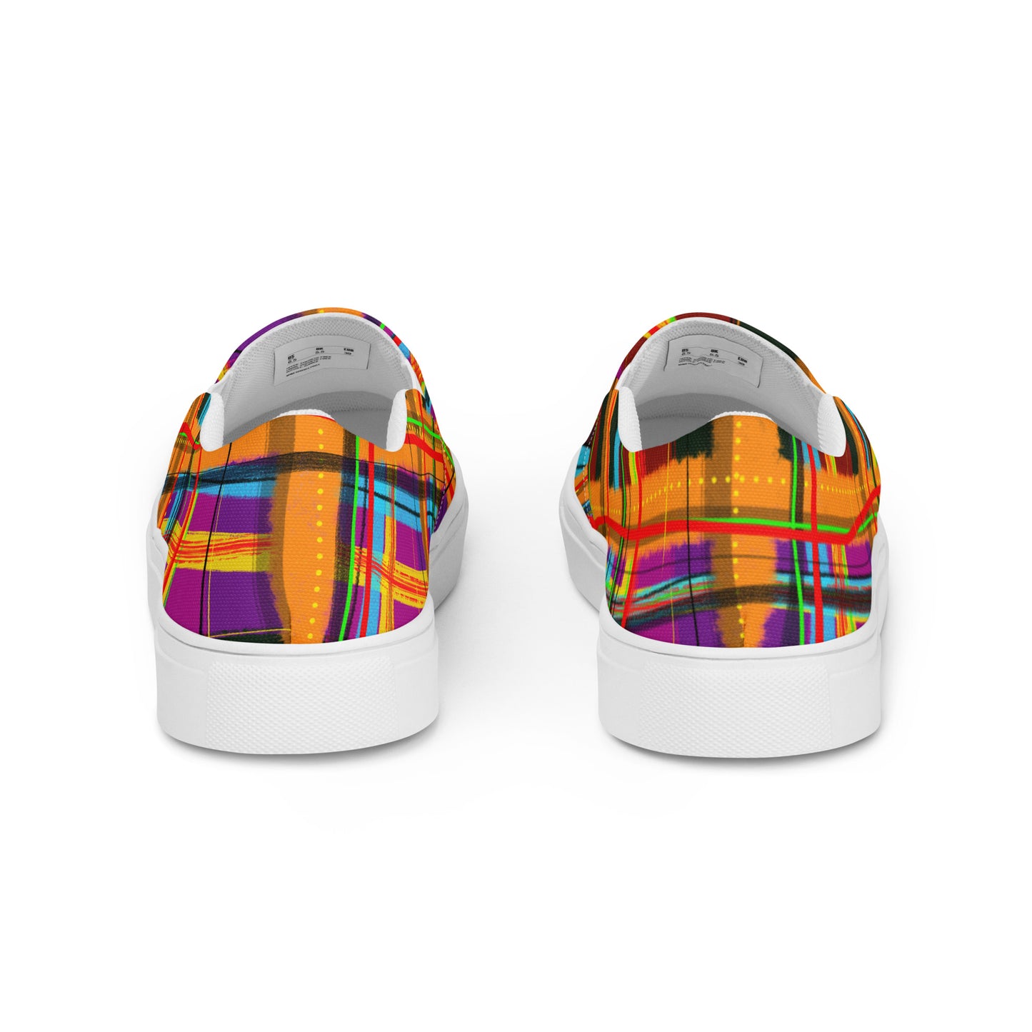 Rad Plaid Men’s slip-on canvas shoes