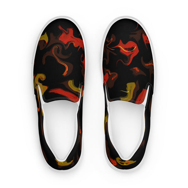 Burning Desire Men’s slip-on canvas shoes
