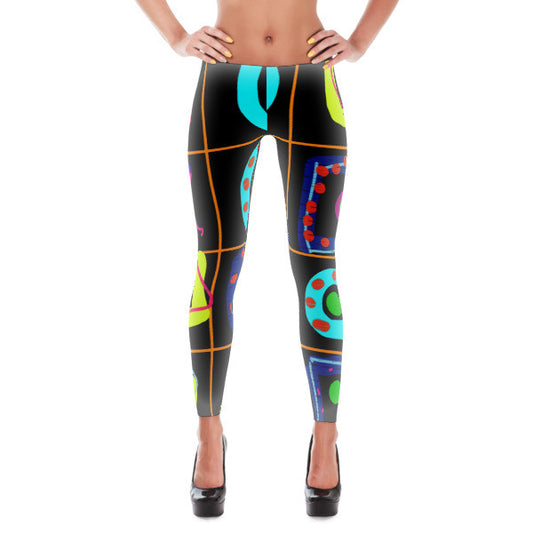 Tic Tac No, Leggings by Susan Fielder Art