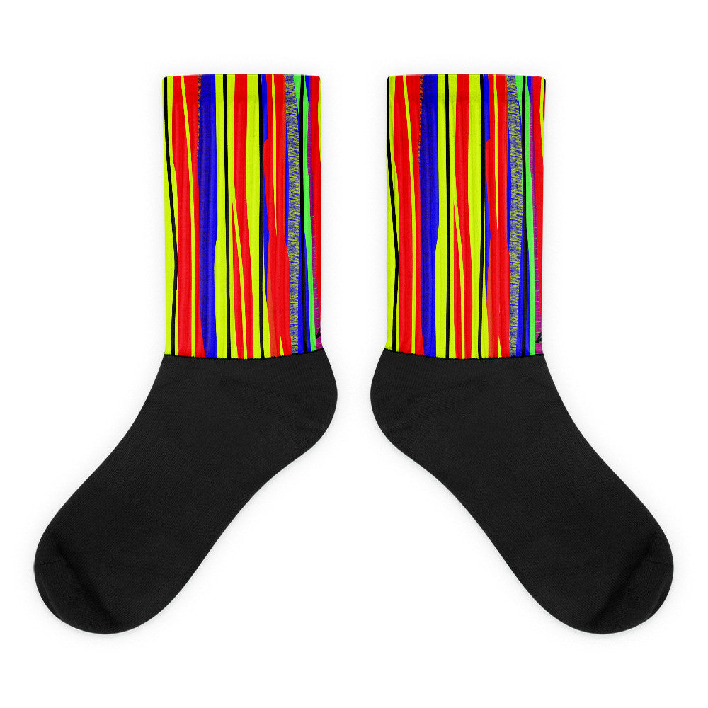 Striped Out socks by Susan Fielder Art