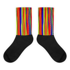 Striped Out socks by Susan Fielder Art