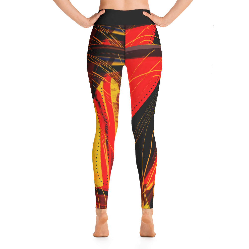 Fire in the Hole Yoga Leggings – iPlaid by Susan Fielder