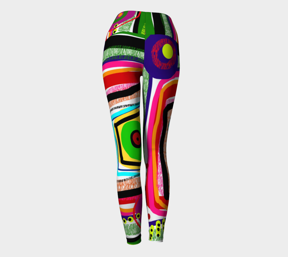 Easter Eyes Yoga Leggings by Susan Fielder Art