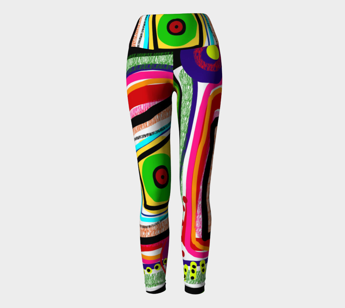 Easter Eyes Yoga Leggings by Susan Fielder Art