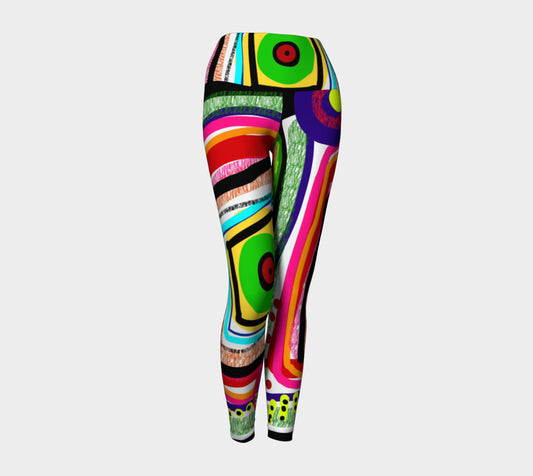 Easter Eyes Yoga Leggings by Susan Fielder Art