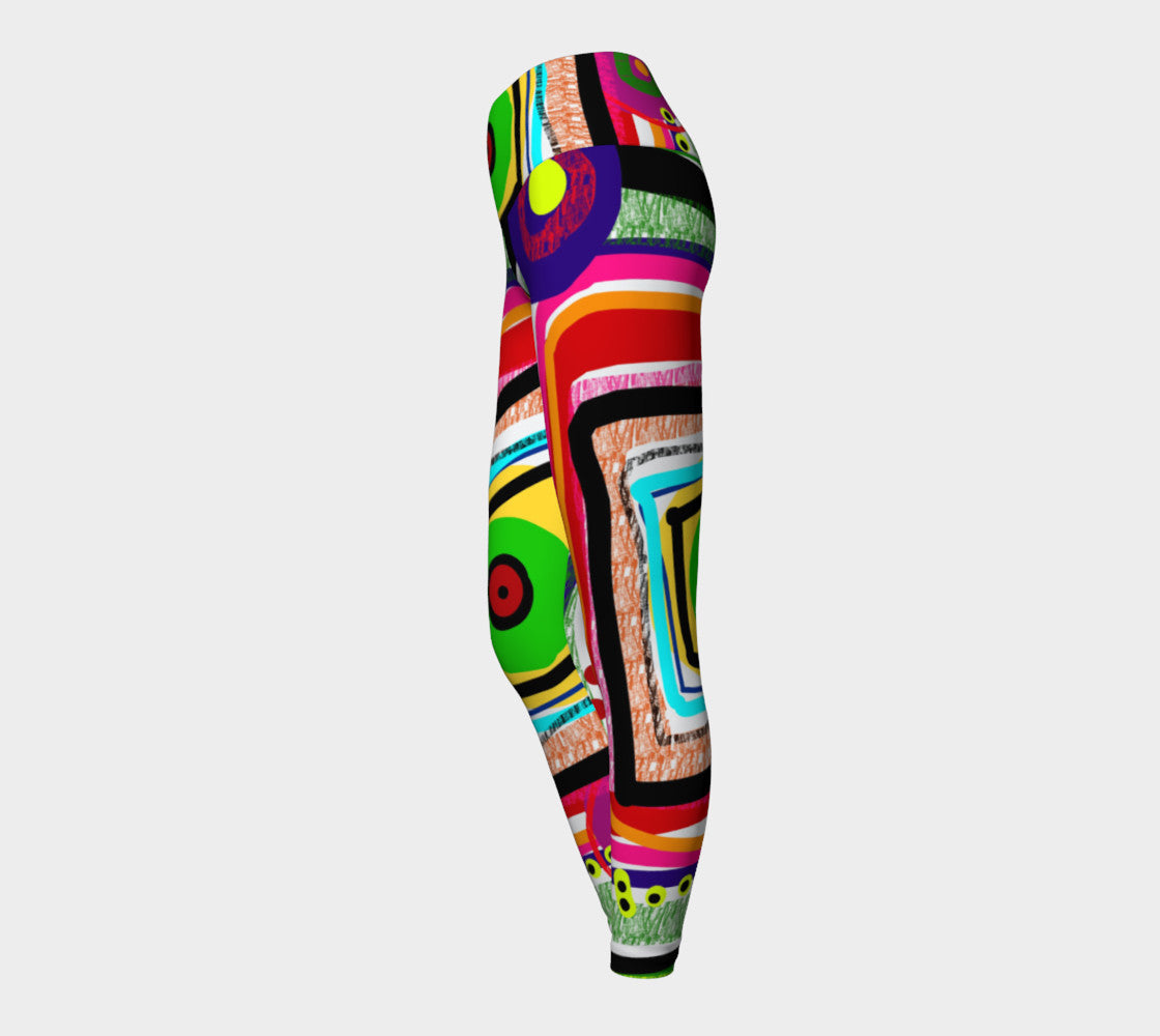 Easter Eyes Yoga Leggings by Susan Fielder Art