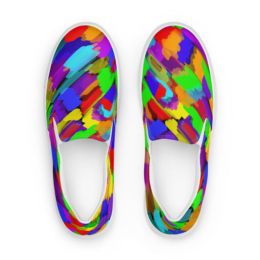 Pouring Rainbows Women’s slip-on canvas shoes