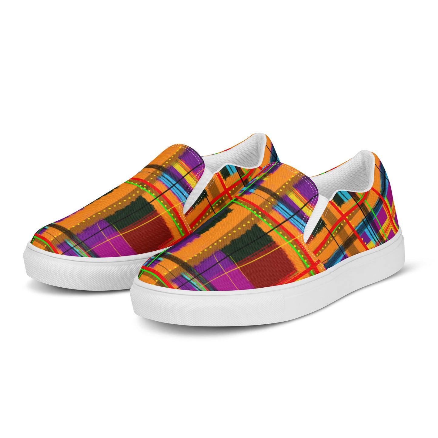 Rad Plaid Women’s slip-on canvas shoes