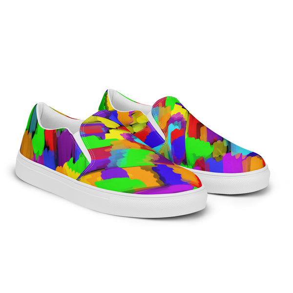 Pouring Rainbows Women’s slip-on canvas shoes